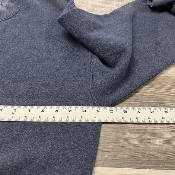 2000s Russell Athletic Dark Blue Mens L Tall Blank Pullover Crewneck Sweatshirt - Picture 6 of 8